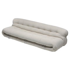 Cassina 'Soriana' Four-Seater Sofa by Afra and Tobia Scarpa in Bouclé, 1970's