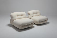 Cassina 'Soriana' Pair of Lounge Chairs by Afra and Tobia Scarpa