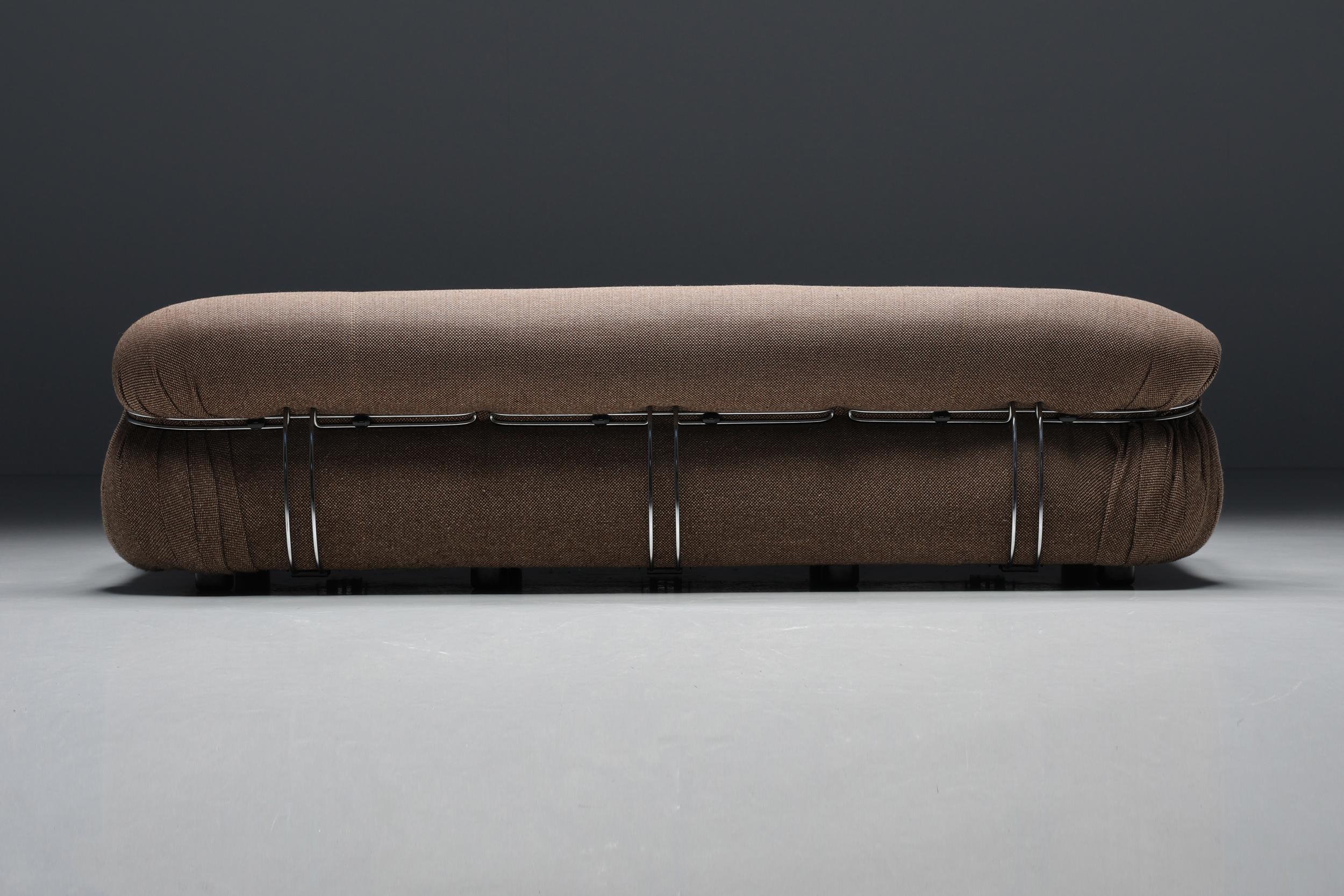 Italian Cassina Soriana Sofa by Afra and Tobia Scarpa, Italy, 1970s  For Sale