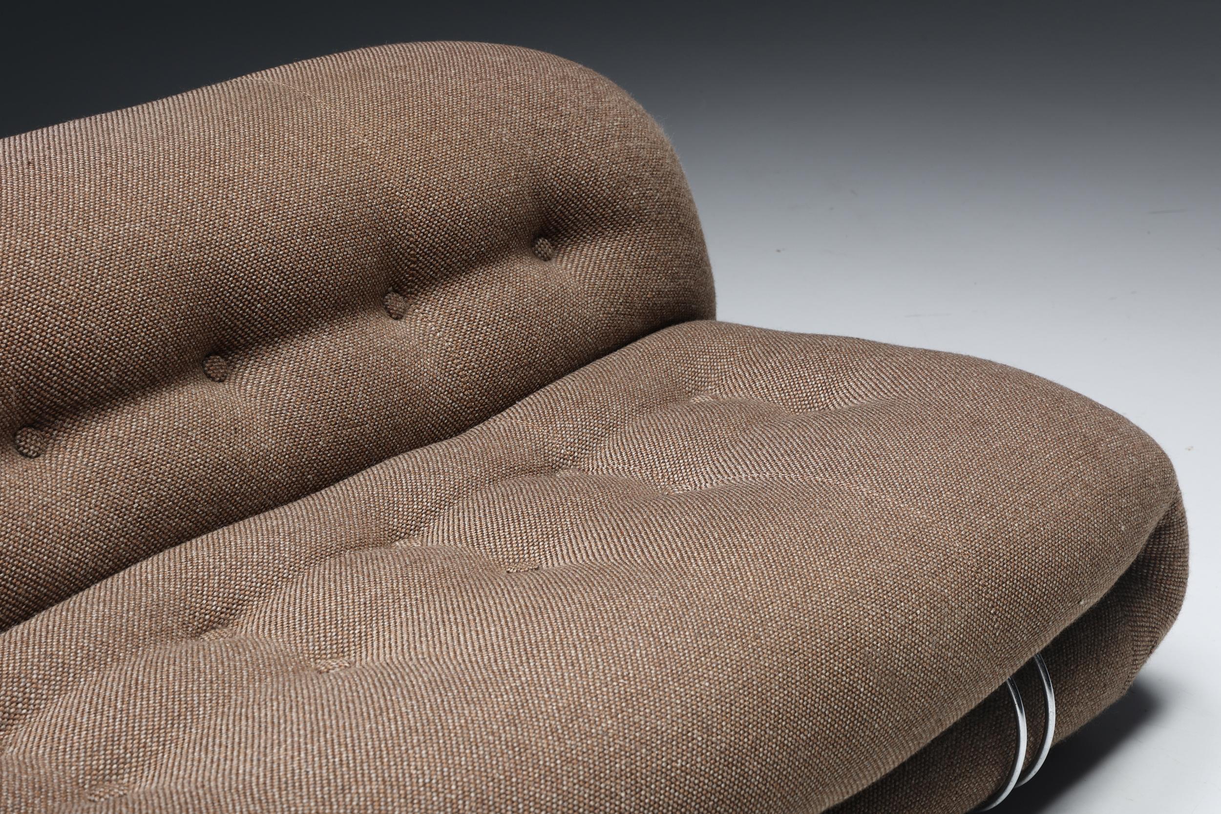 Late 20th Century Cassina Soriana Sofa by Afra and Tobia Scarpa, Italy, 1970s  For Sale