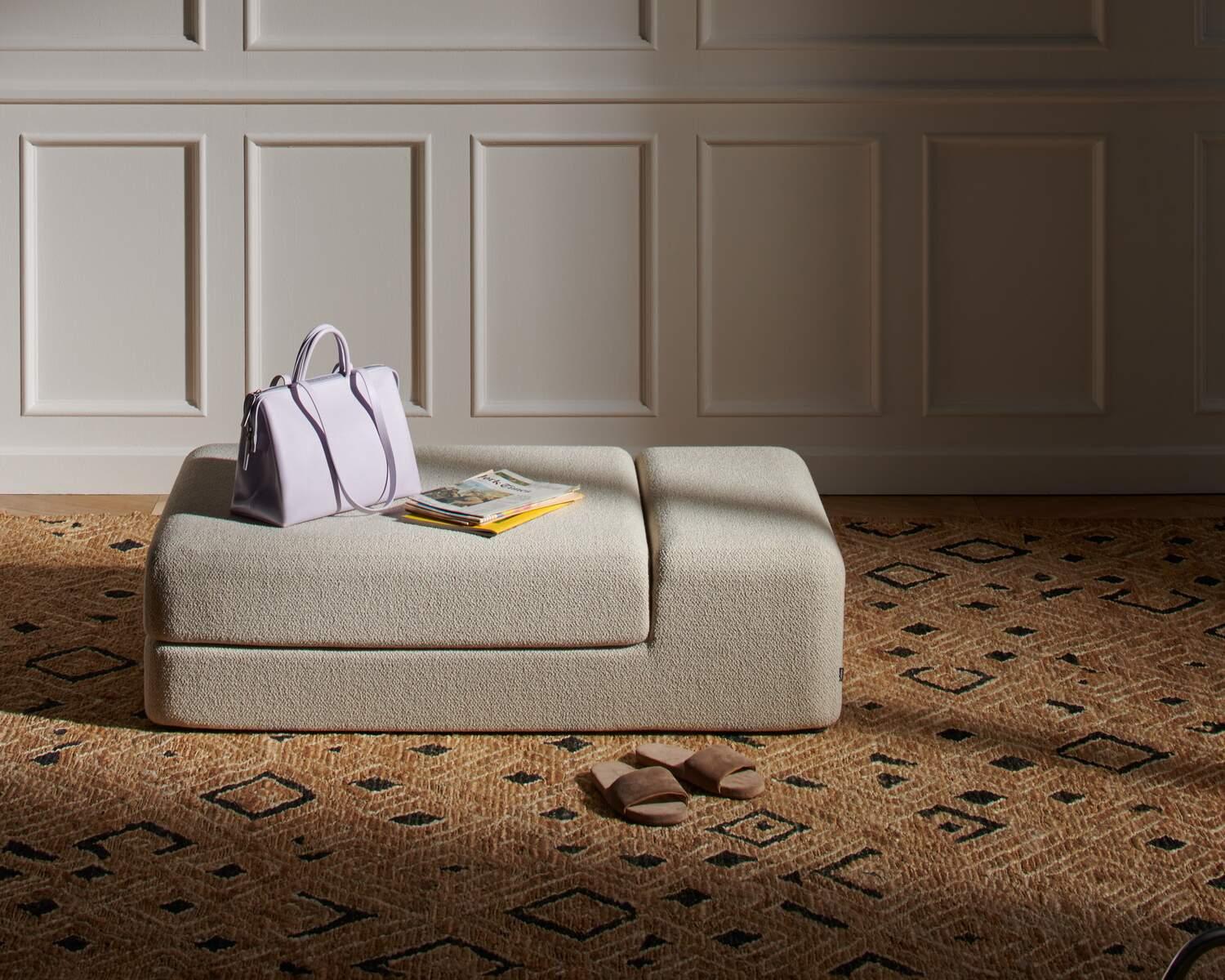 Jute Cassina Ténéré Tapis de jute tissé à la main Version du code-barres. en vente
