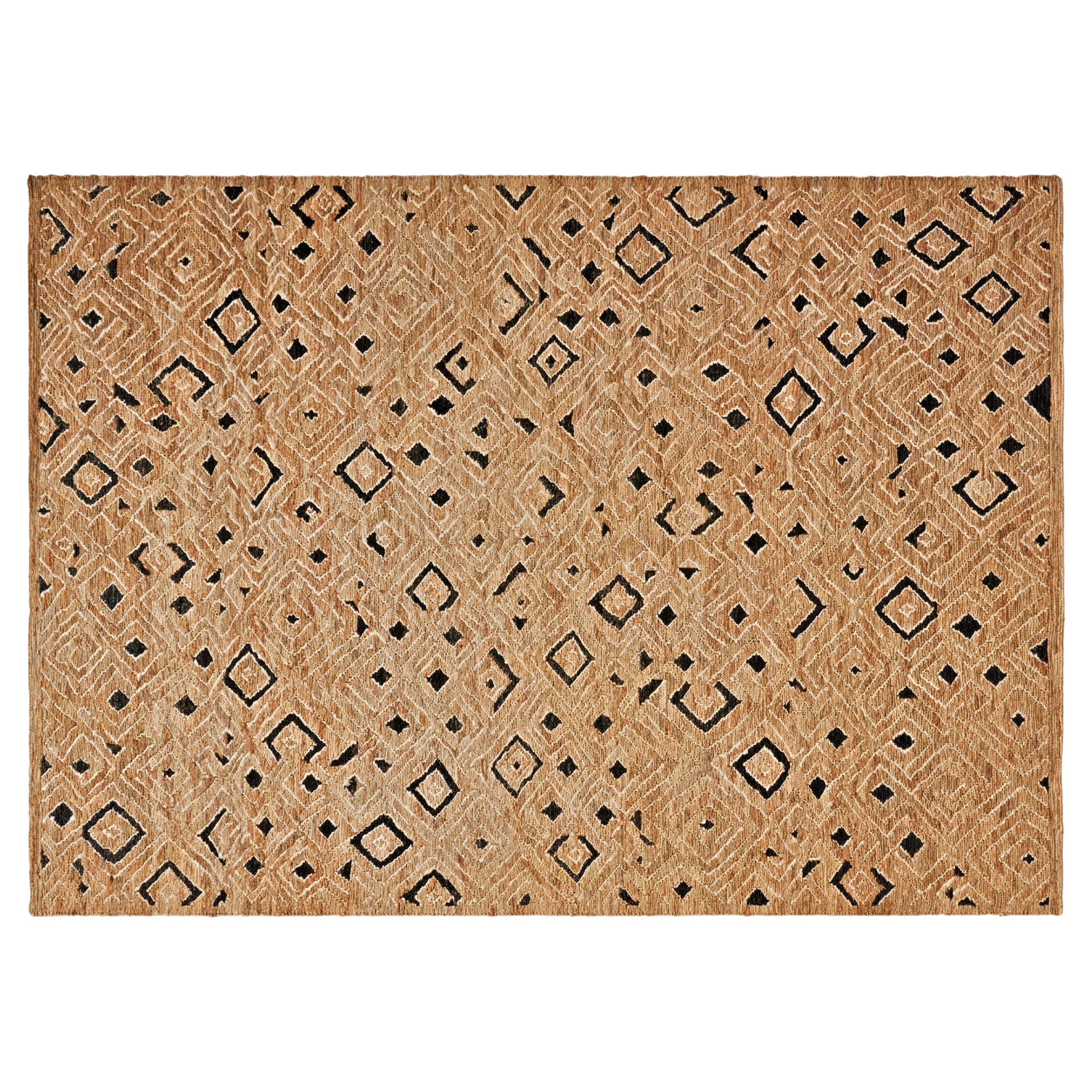 Cassina Ténéré Tapis de jute tissé à la main Version polychrome.