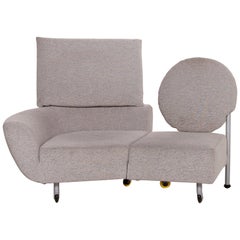 Cassina Topkapi Stoffsofa Grau Zweisitzige Funktion Relax Funktion Liege