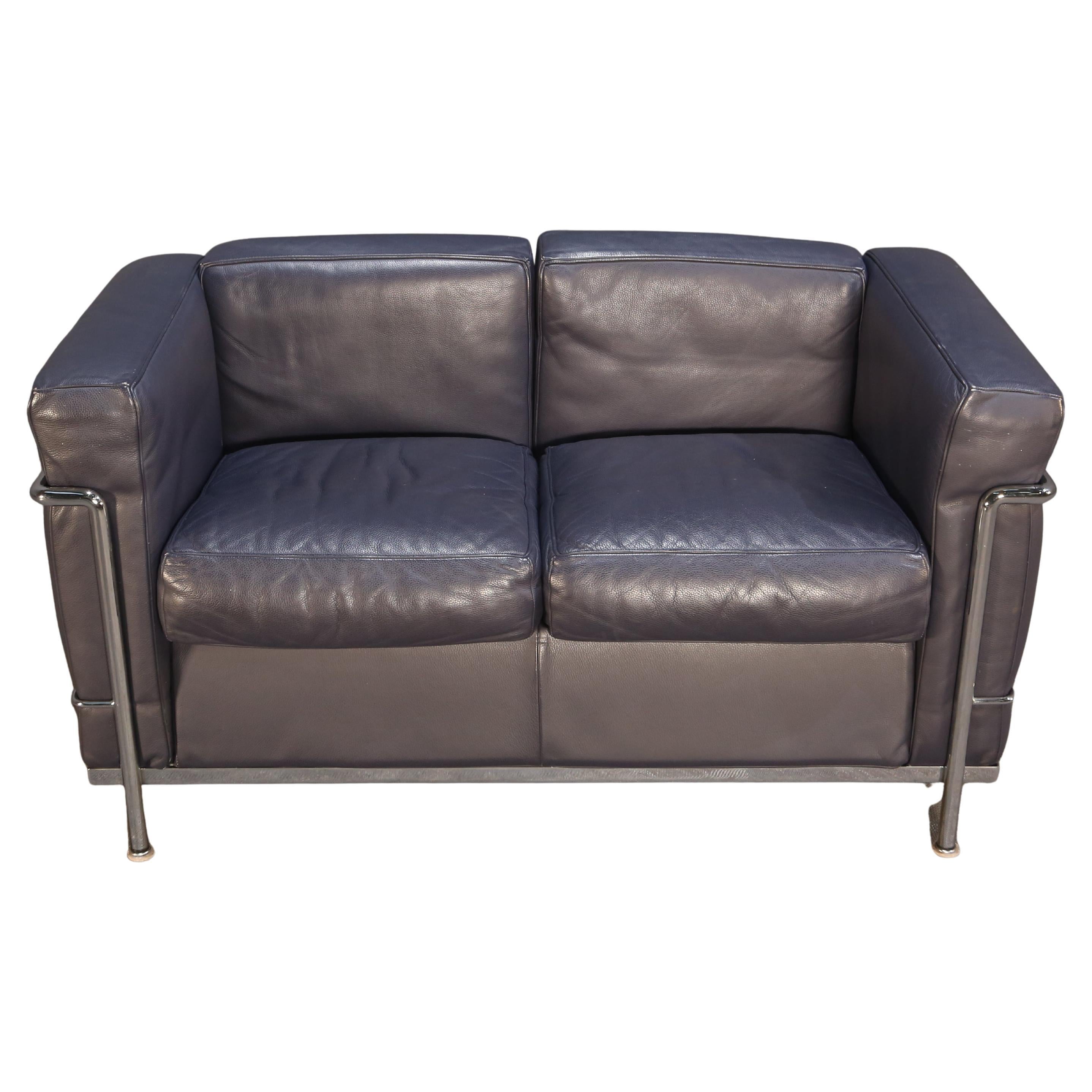 Cassina Two Seater Fauteuil Grand Confort Sofa by Le Corbusier