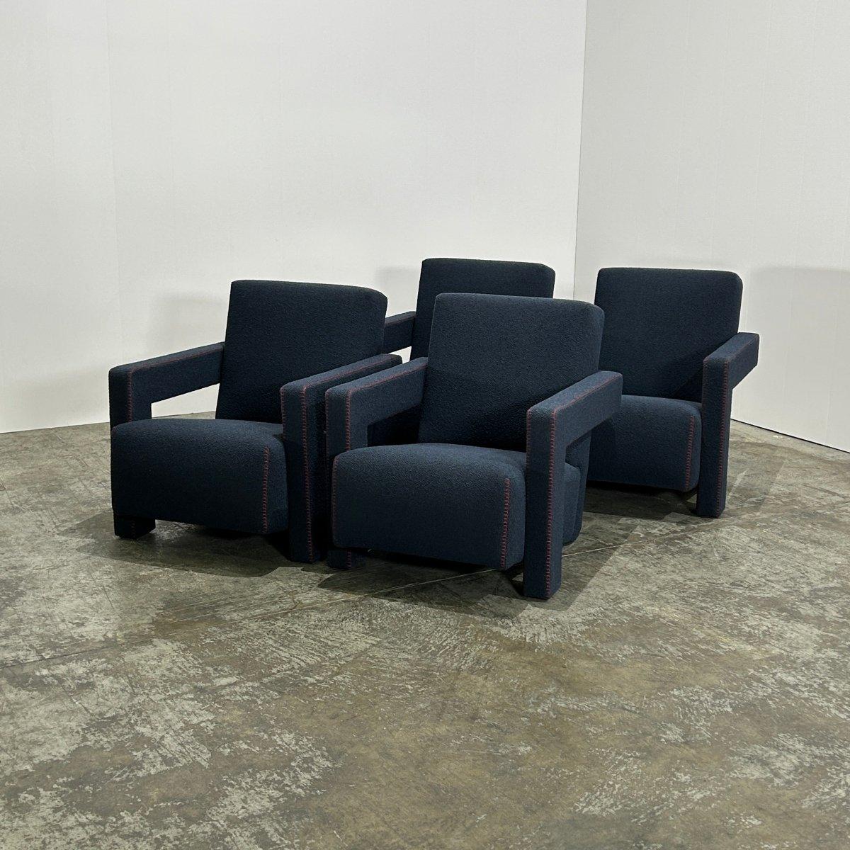 Modern Cassina Utrecht Armchairs by Gerrit T. Rietveld, Set of Two For Sale