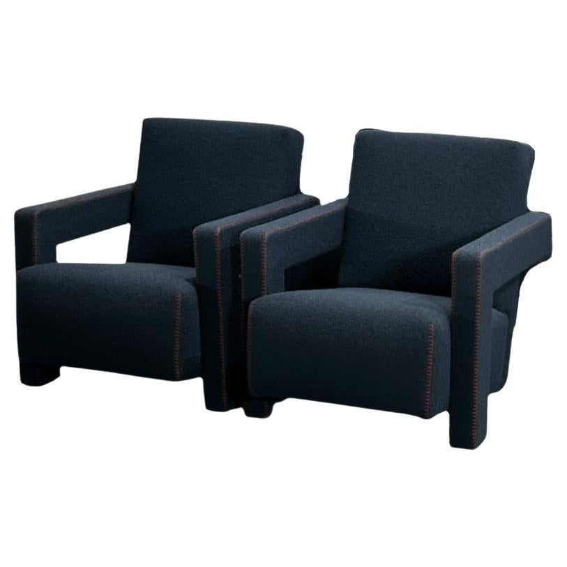 Cassina Utrecht Armchairs by Gerrit T. Rietveld, Set of Two For Sale