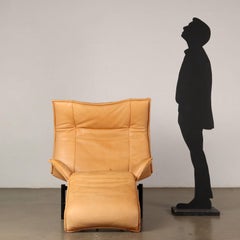 Cassina Veranda Armchair Leather, Italy, 1980s