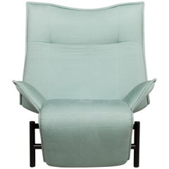 Cassina Veranda Designer Fabric Armchair by Vico Magistretti Turquoise Chair
