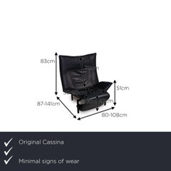 Ledersessel „Veranda“ in Dunkelblau, Function Relax Function von Cassina Veranda