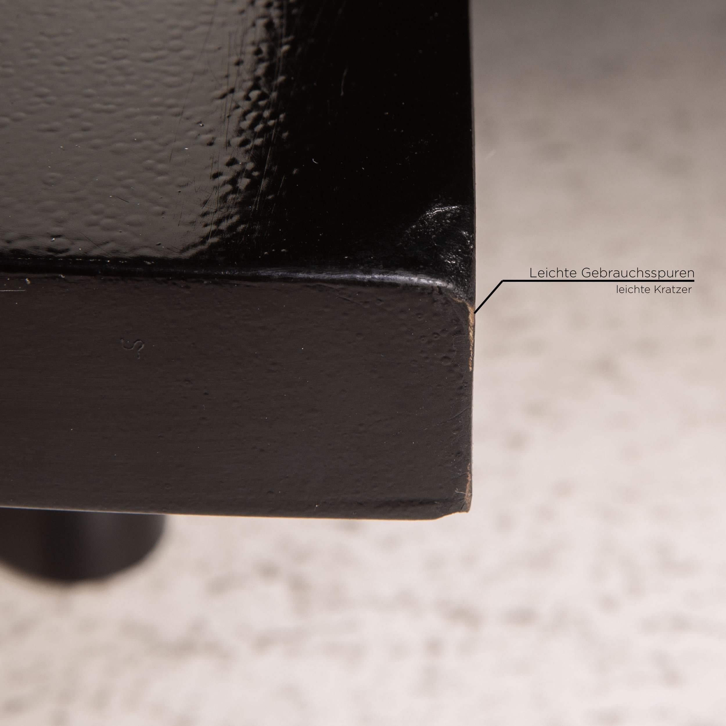 Italian Cassina Veranda Leather Sofa Black Three-Seater Couch Function For Sale