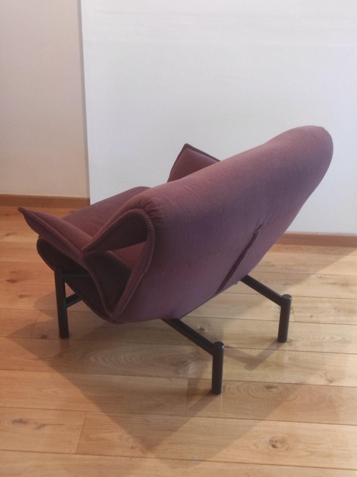 Fabric Cassina Veranda Longue Chair By Vico Magistretti Italy 1980s For Sale