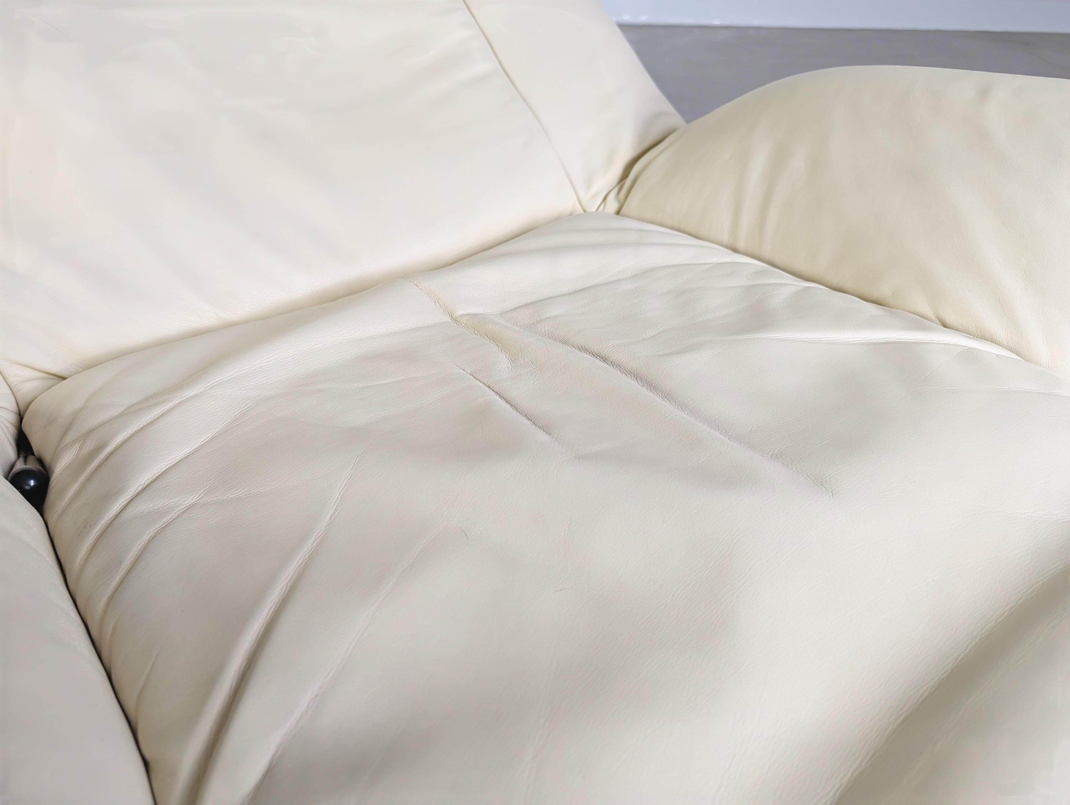 Cassina Veranda Sessel 1980 Vico Magistretti leder hell Design For Sale 5