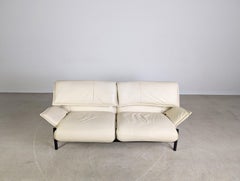 Cassina Canapé Veranda Canapé 1980 Vico Magistretti leder hell