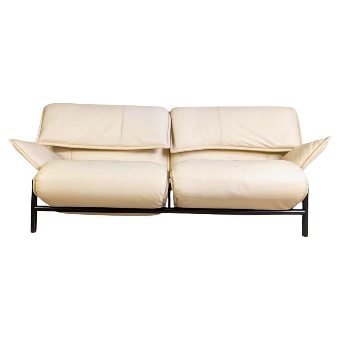 Cassina Veranda Sofa Couch 1980 Vico Magistretti leder hell