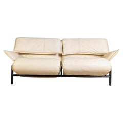 Cassina Veranda Sofa Couch 1980 Vico Magistretti leder hell