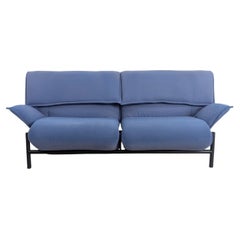 Cassina Veranda Sofa Design Couch Vico Magistretti Stoff blau