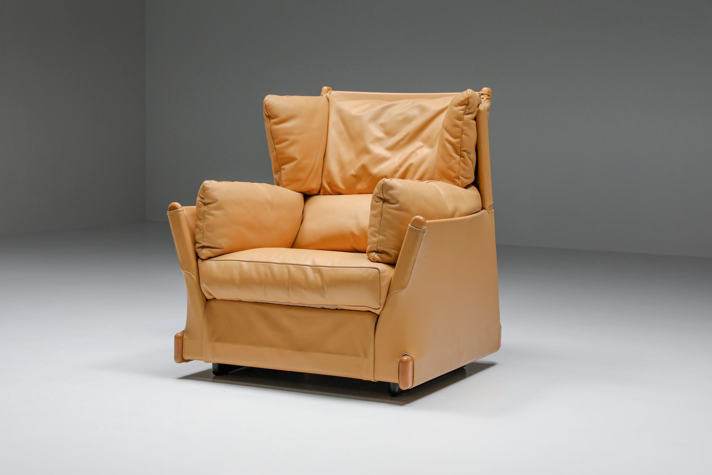 Late 20th Century Cassina 'Viola d'amore' Armchairs by Piero Martini, Postmodern, Italian design