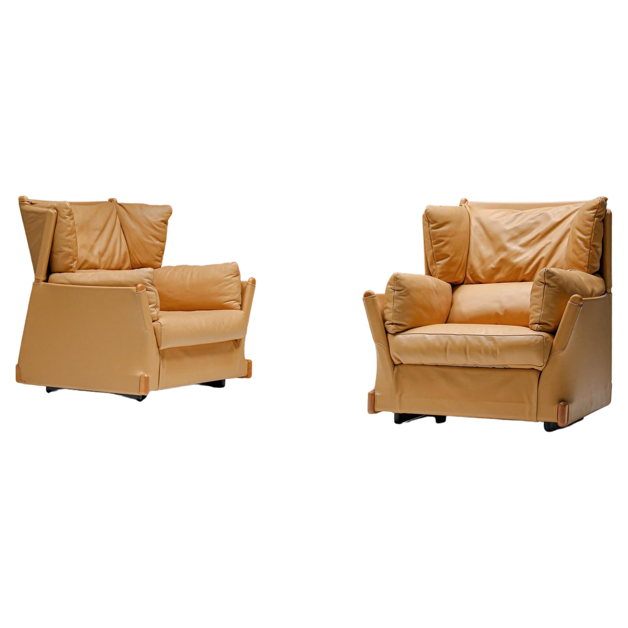 Cassina 'Viola d'amore' Armchairs by Piero Martini, Postmodern, Italian design For Sale