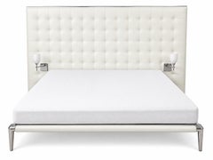 Cassina “Volage” King Bed by Philippe Starck in Leather with Oversized Headboard