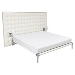 Cassina “Volage” King Bed by Philippe Starck in Leather with Oversized Headboard