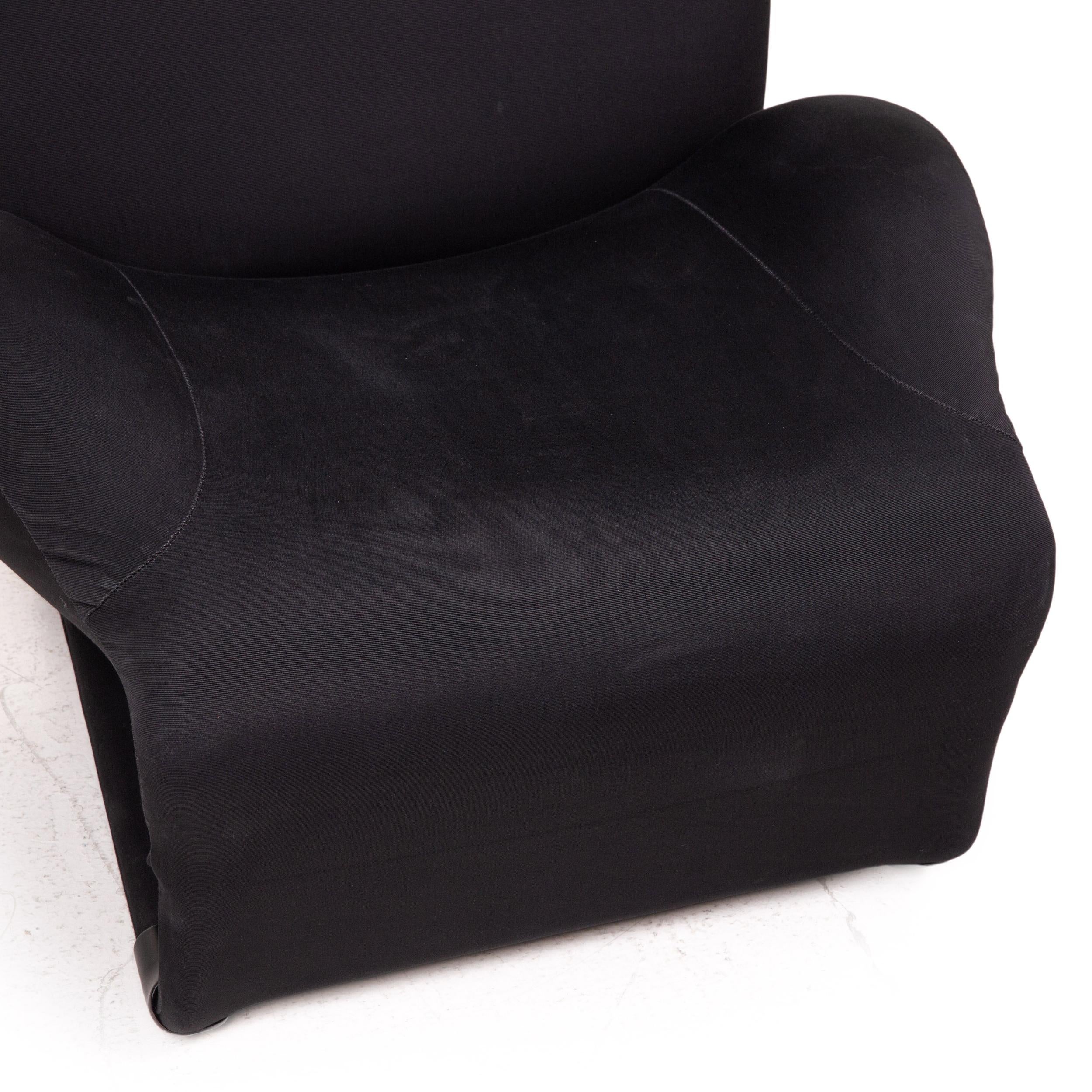 Italian Cassina Wink Fabric Armchair Black