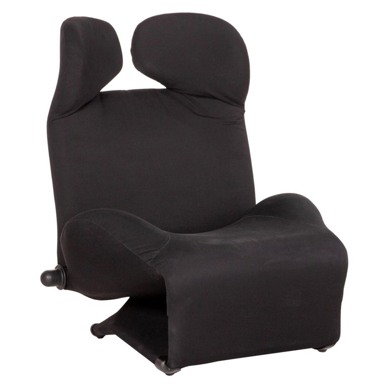 Cassina Wink Fabric Armchair Black For Sale