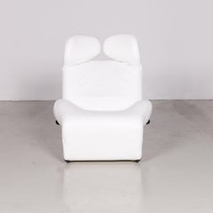 Fauteuil Cassina Wink en cuir blanc Relax by Toshiyuki Kita