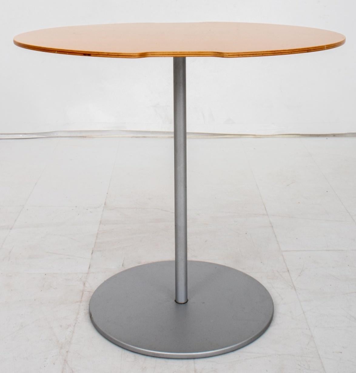 Cassina Wood And Steel Side Table, 20th C In Good Condition For Sale In New York, NY