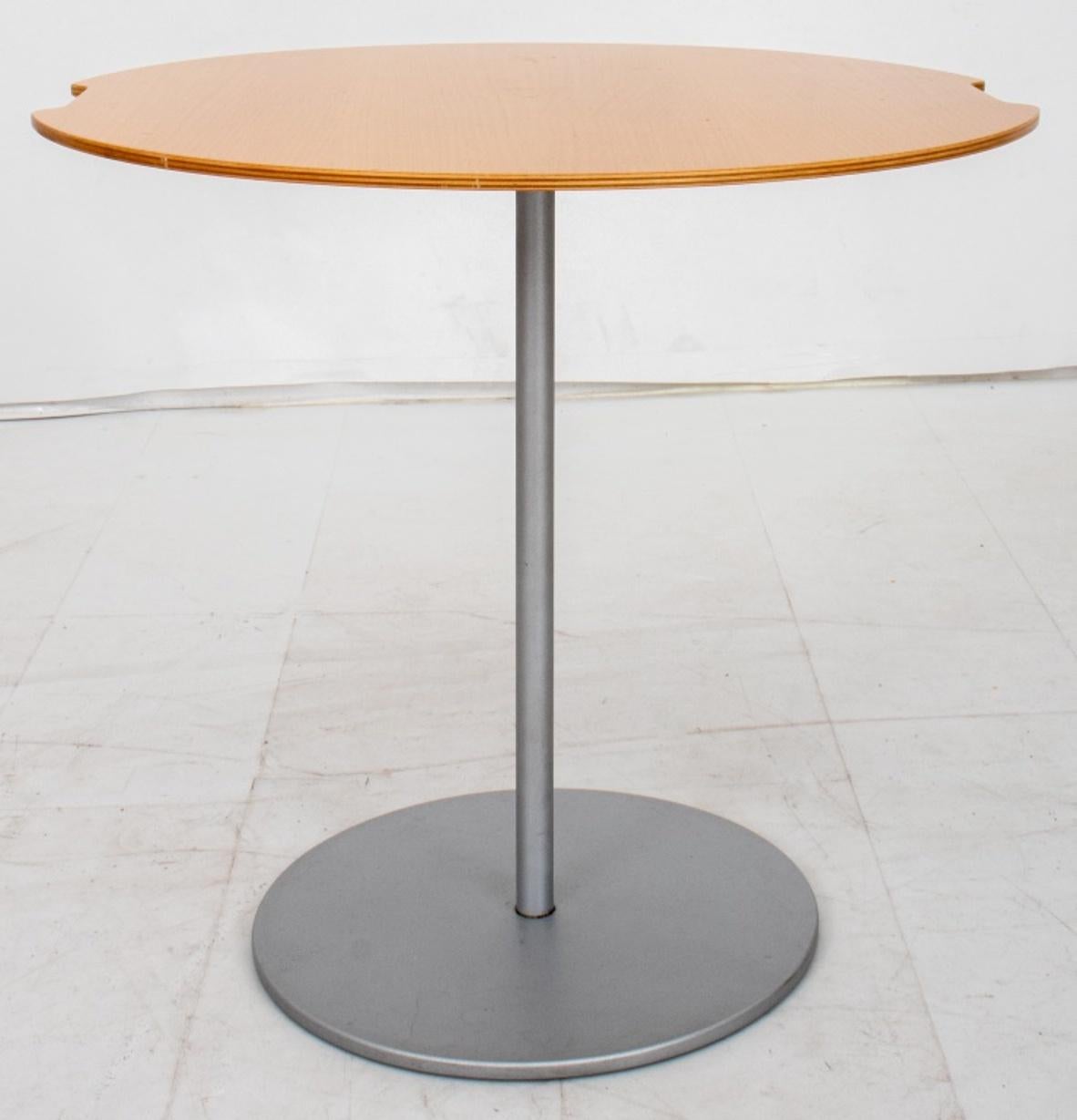 20th Century Cassina Wood And Steel Side Table, 20th C For Sale