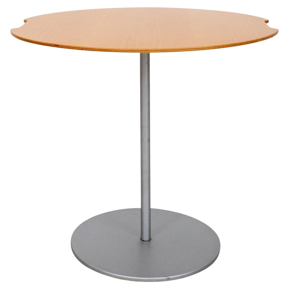 Cassina Wood And Steel Side Table, 20th C For Sale