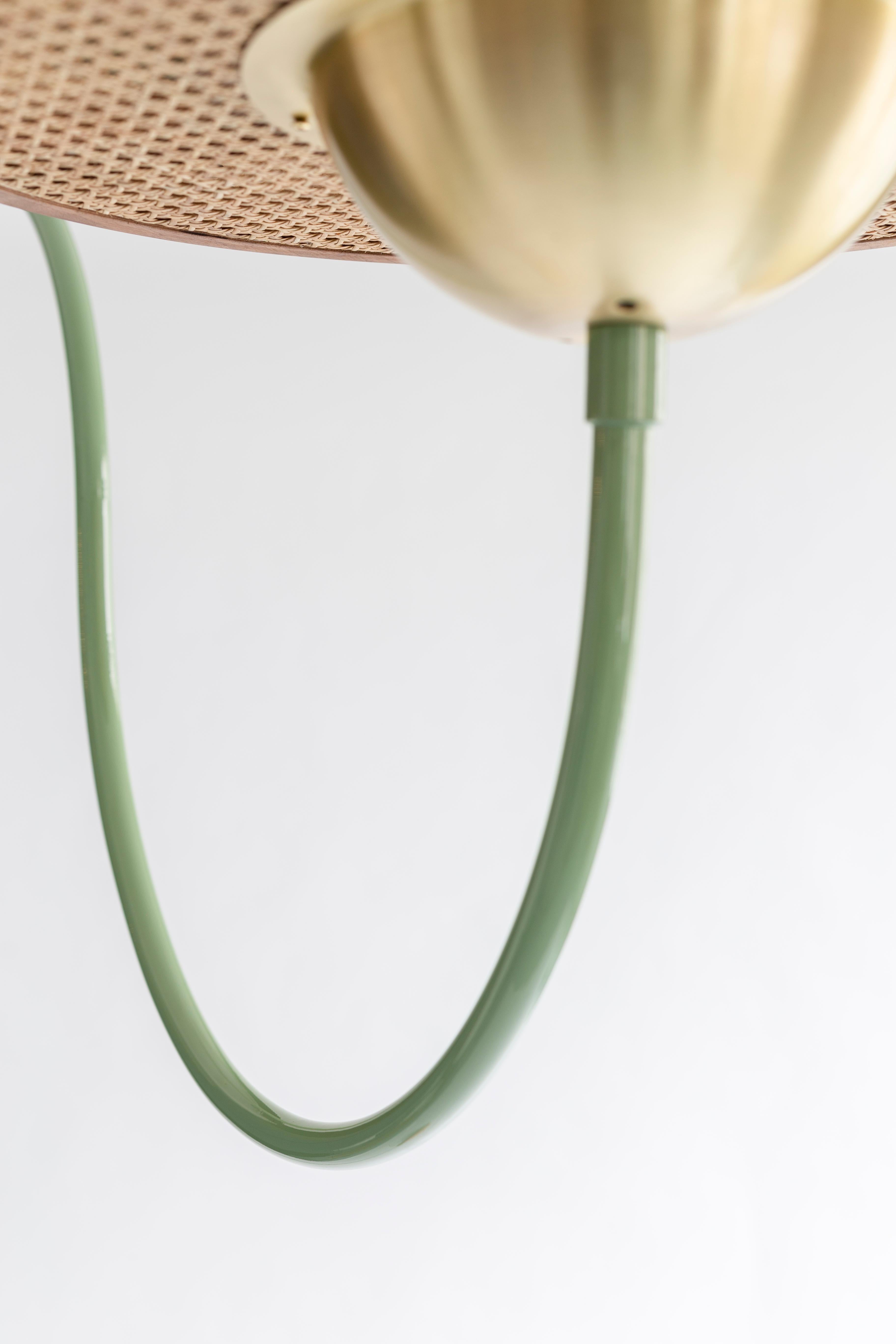 Lámpara de pie Cassini Rosa de Merve Kahraman, metal verde menta y mármol rosa rosado en venta 1