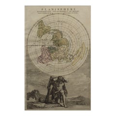 Cassini World Map Planisphere Representant Toute L'etendue Du Monde circa 1792