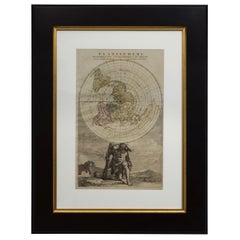 Antique Cassini World Map “Planisphere Representant Toute L’Etendue du Monde” circa 1792