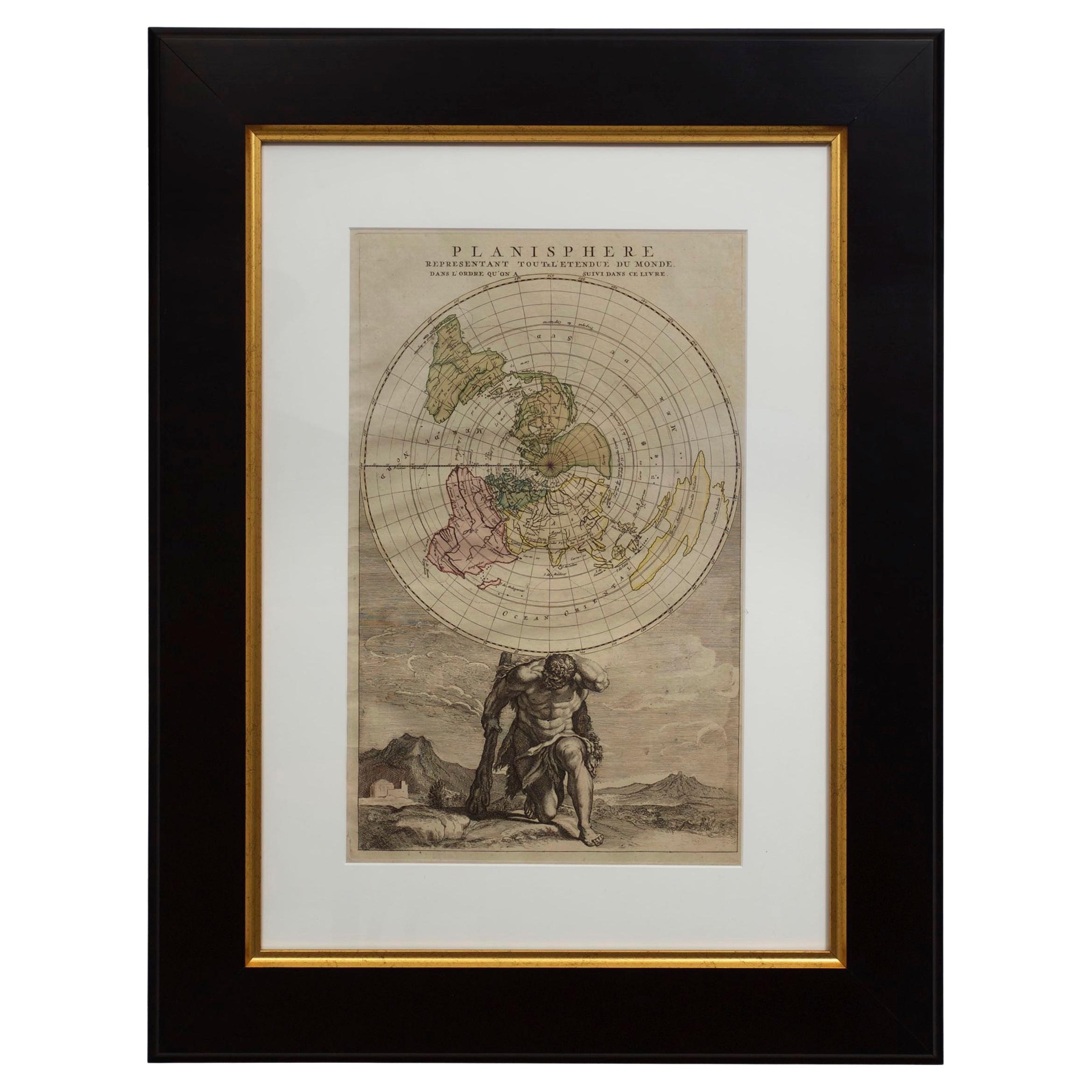 Cassini World Map “Planisphere Representant Toute L’etendue Du Monde” circa 1792