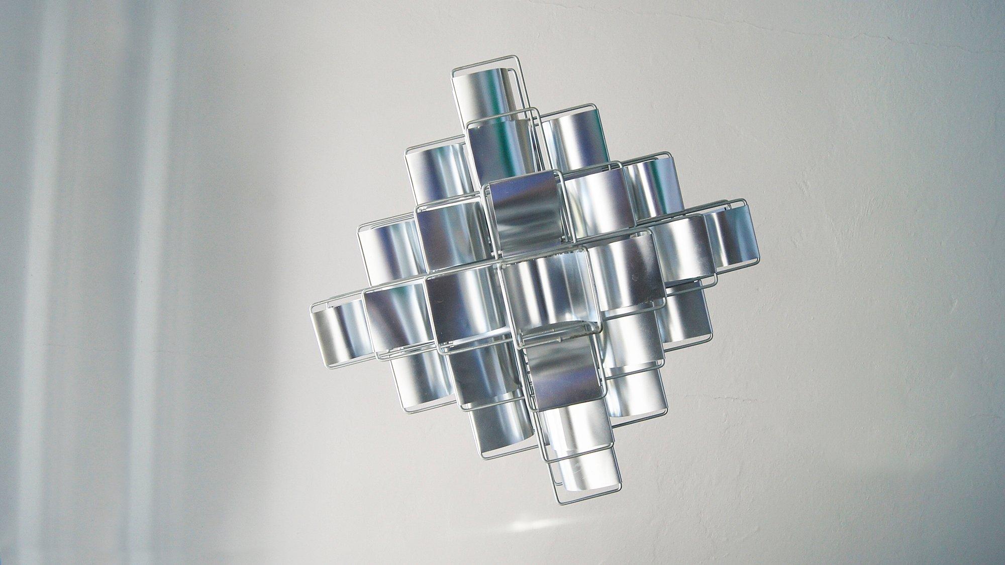 Metallo Lampada a sospensione Cassiope di Max Sauze per Max Sauze Studio, Francia, 1969 in vendita