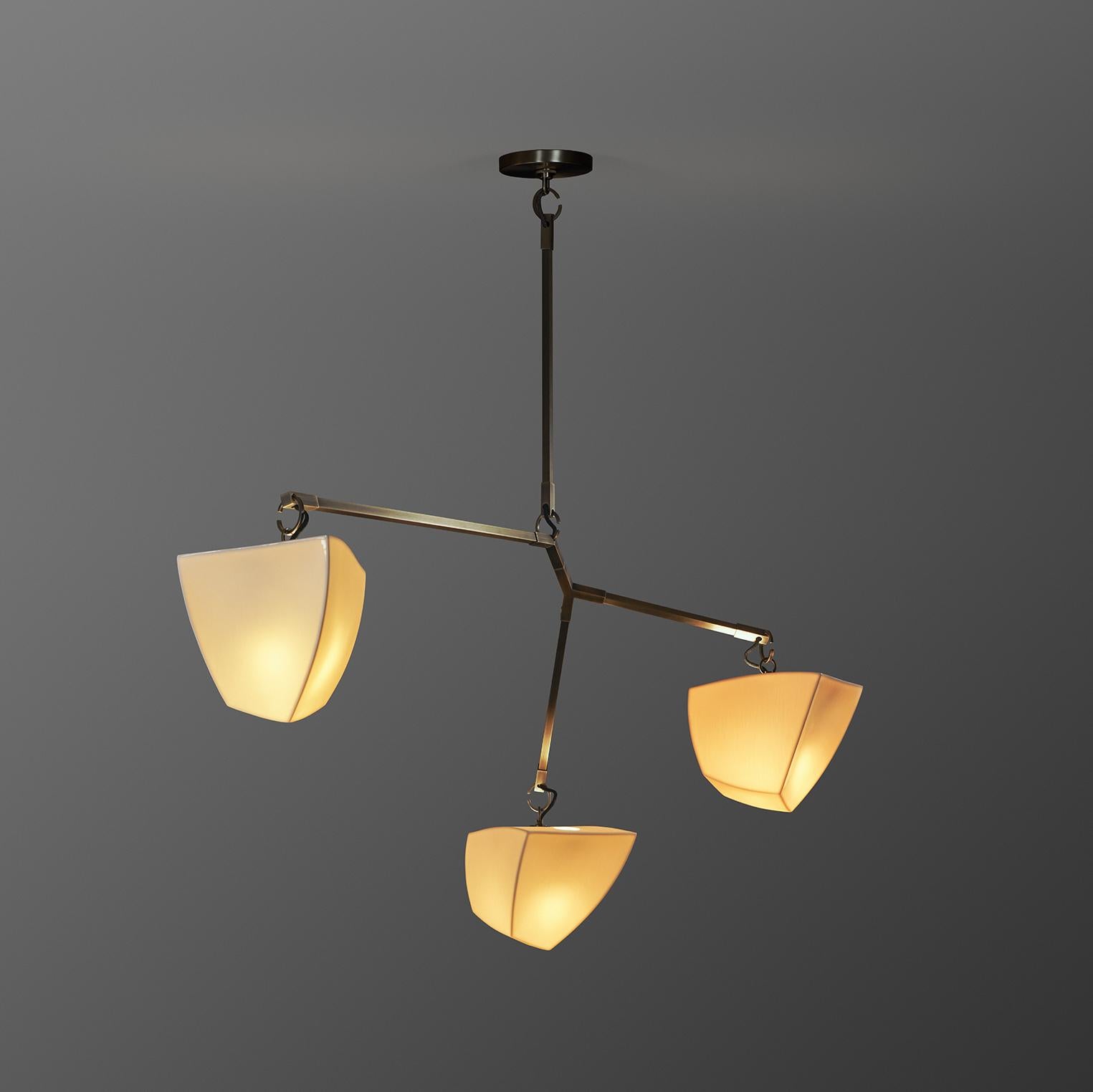 Modern Porcelain Cassiopeia 3: Mobile Chandelier, handmade by Andrea Claire Studio For Sale