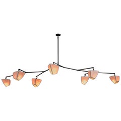 Bamboo Cassiopeia 7 V1: 2A3B2C Mobile Chandelier by Andrea Claire Studio