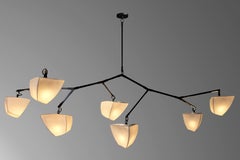 Lustre en porcelaine Cassiopeia 7 V3 : Mobile Chandelier, fabriqué à la main par Andrea Claire Studio