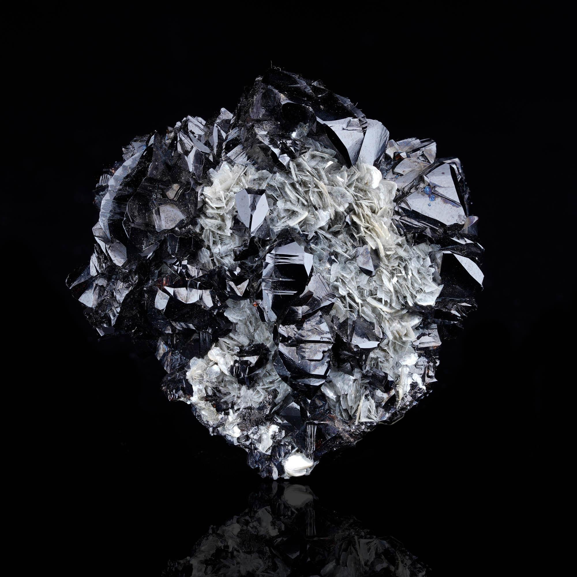 Contemporary Cassiterite With Muscovite From Pingwu Mine For Sale