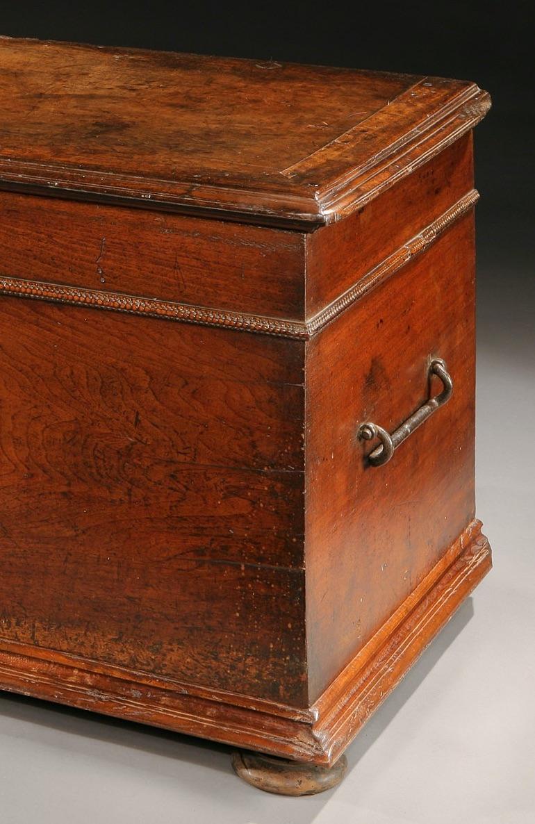 Joinery Cassone, Chest, Coffer, 17th Century, French, Louis XIV, Walnut For Sale