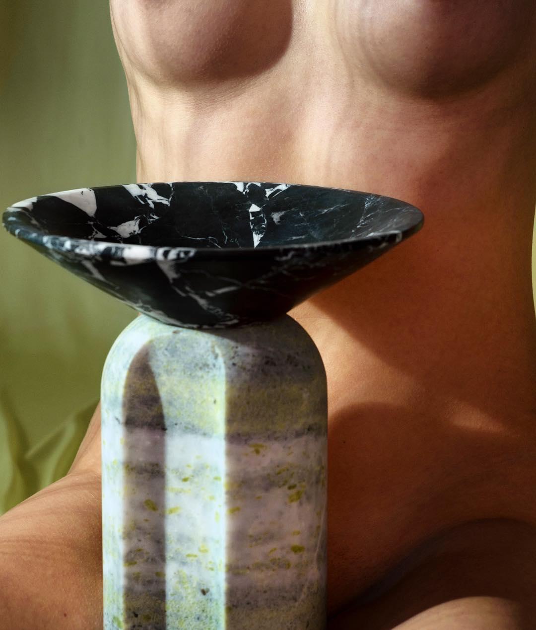 Italian Cassus, Marble Contemporary Vase, Valentina Cameranesi