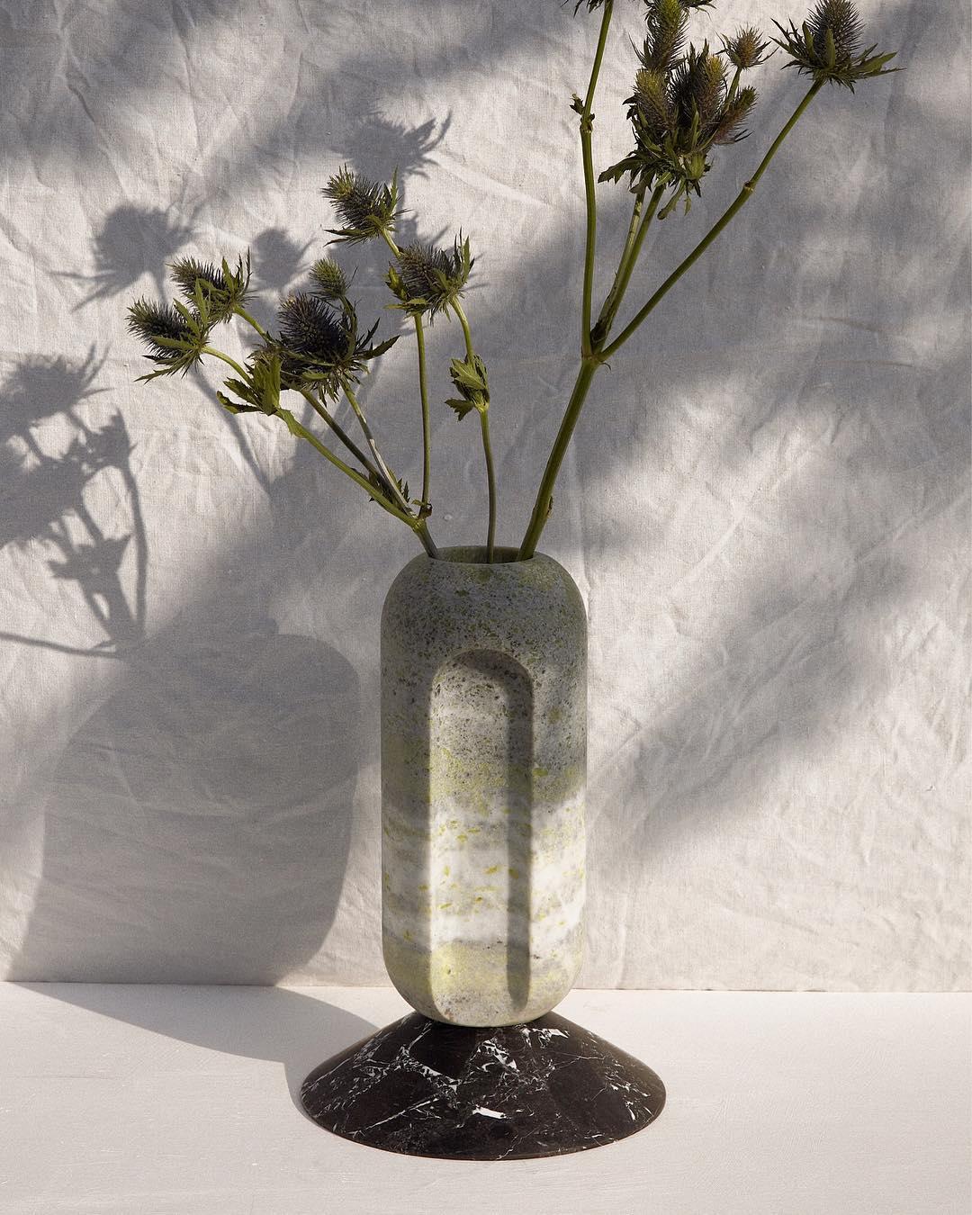 Carrara Marble Cassus, Marble Contemporary Vase - Valentina Cameranesi