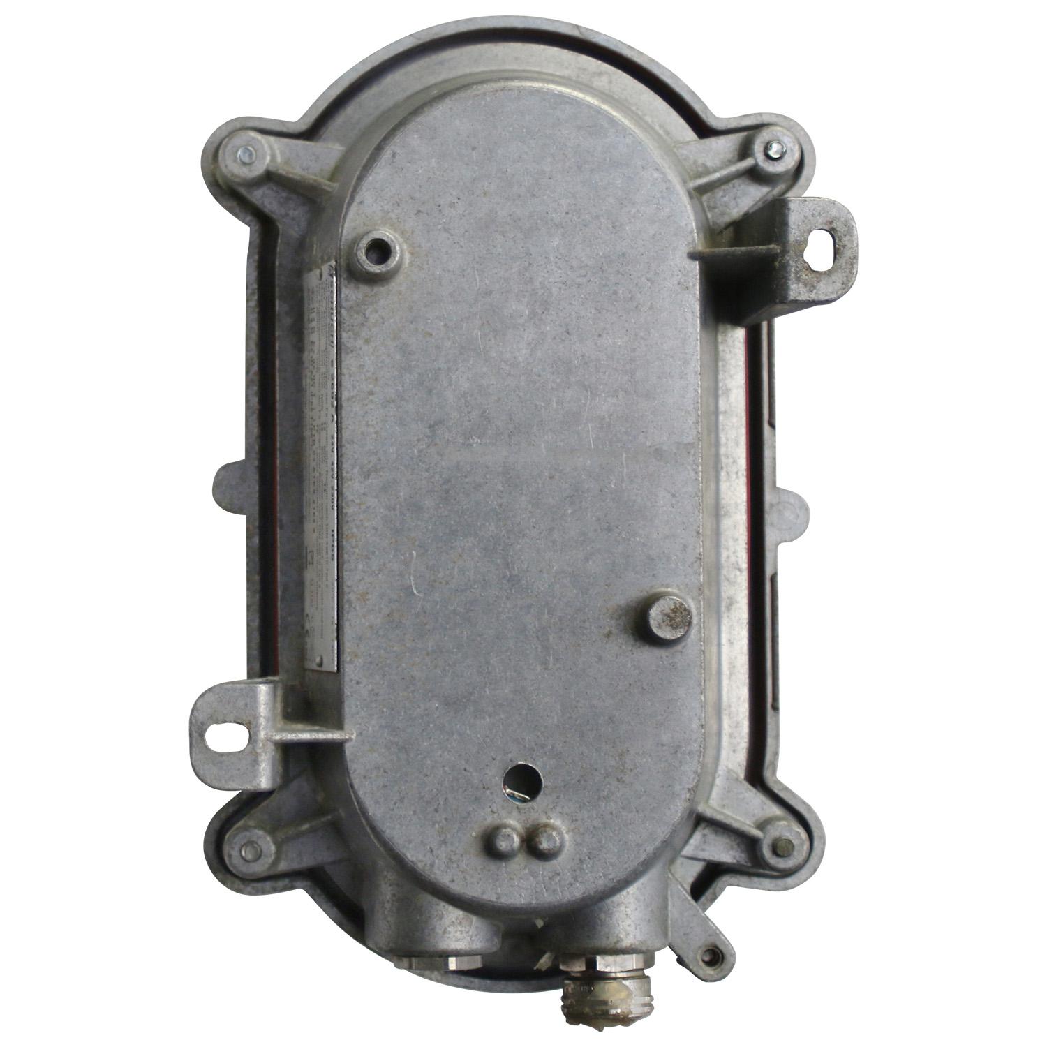 20th Century Cast Alu Industrial Clear Glass Wall Lamps Sconces by Schuch For Sale