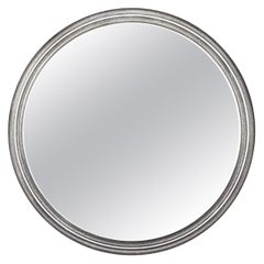 Cast Aluminium Round 1970s Mirror, Lorenzo Burchiellaro for Studio Burchiellaro