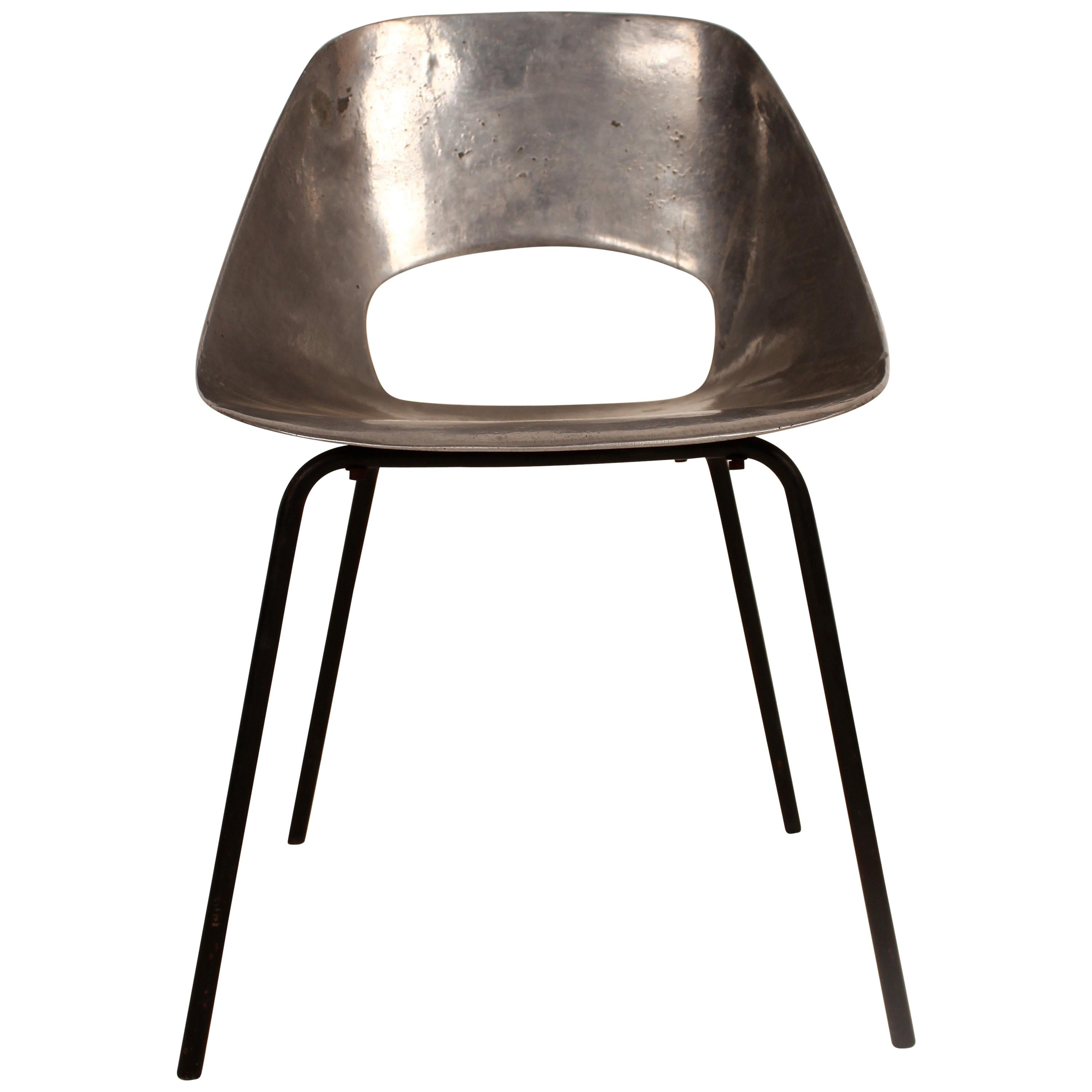 Cast Aluminium Tulip Chair by Pierre Guariche for Steiner, France, 1954