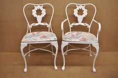 Cast Aluminum 7-Piece Victorian Style Patio Dining Set Table 6 Chairs