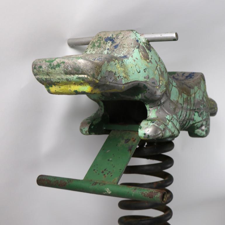 American Cast Aluminum Alligator Playground Toy by Mexico Foundries Reedsville, PA
