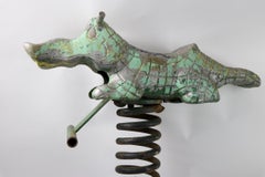 Cast Aluminum Alligator Playground Toy by Mexico Foundries Reedsville, PA