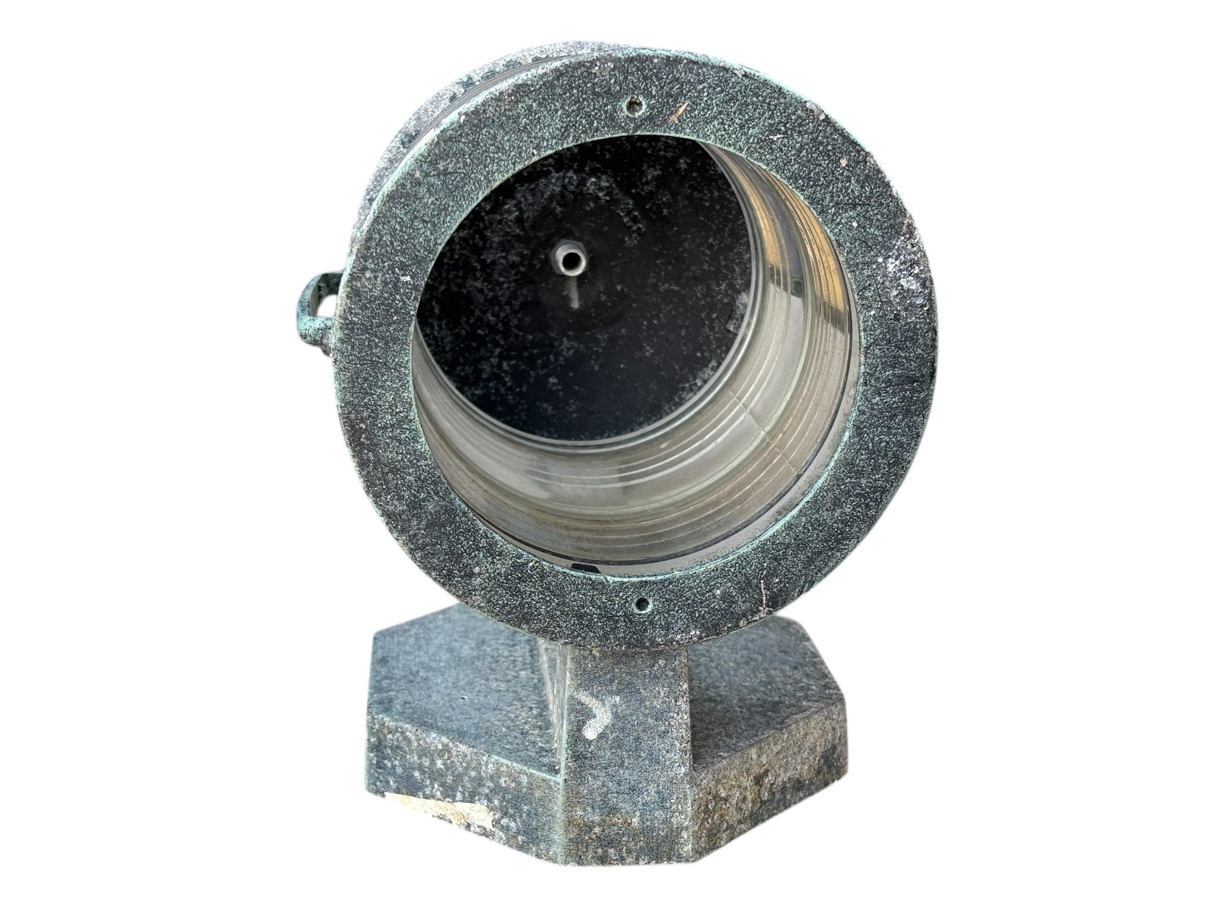 Cast Aluminum and Glass Anchor Lantern Wall Sconces, a Pair For Sale 3