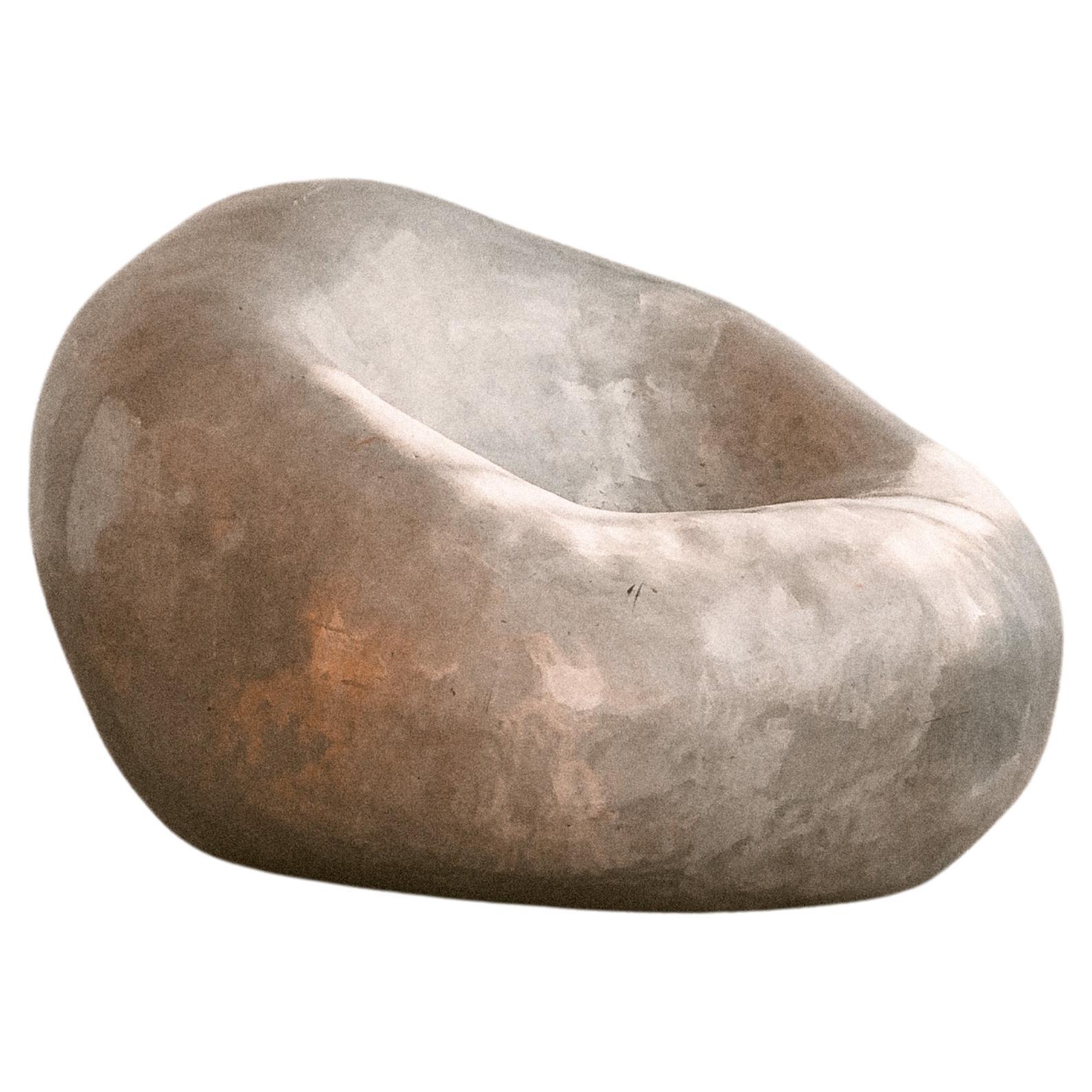 Chaise "Blob" en aluminium moulé  en vente
